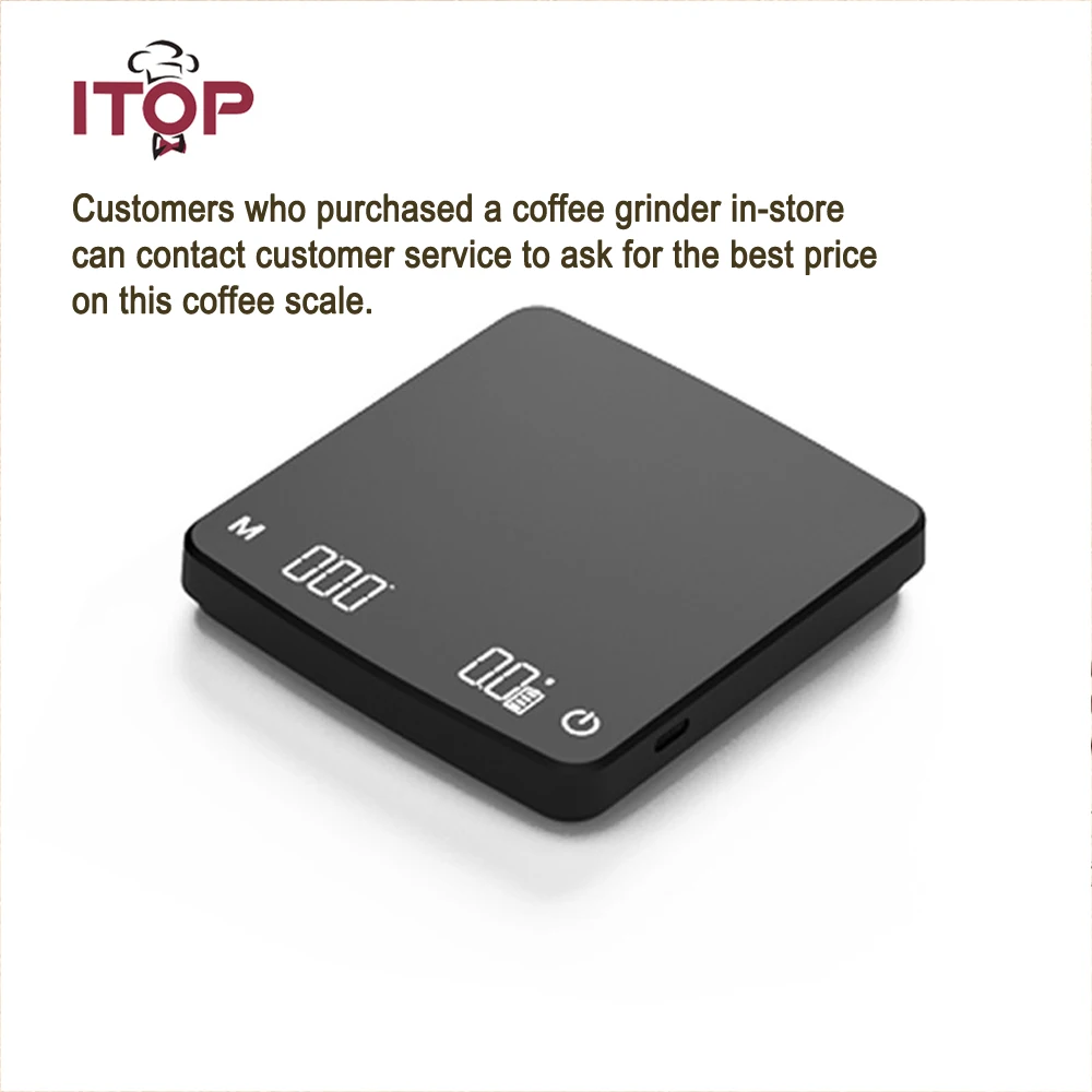 Itop Scale Espresso Pour Over Coffee Espresso Scale 0.1g/ 2kg