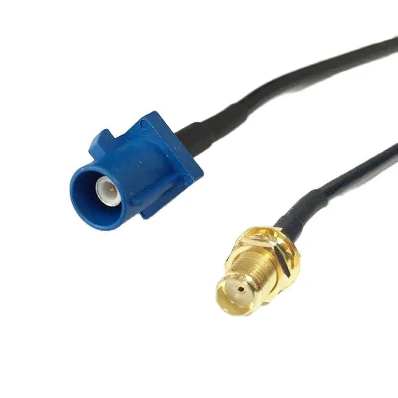 Фото SMA Male Female to Fakra C 5005 Blue Соединительный пигтейльный кабель RG174 для GPS Navi Car Extension VW Seat Benz Ford NEW №1