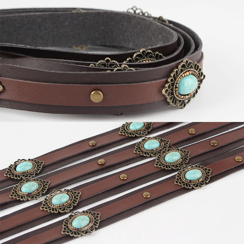 Ethnic Style Pu Leather Decorative Belts For Hat Accessories Ribbon Rope Diy Headband Fashion Decoration