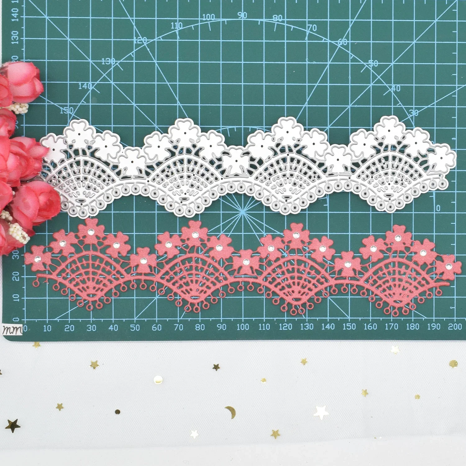 Carta Pizzo Decorativo, 40Pcs Carta Decorativa Scrapbooking, Carta