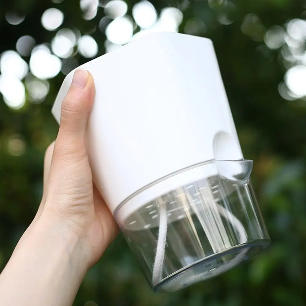 Transparent Double Layer Plastic Flower Pot Self Watering Flowerpot Cotton Rope Watering Small Plant Pot with Injection Port