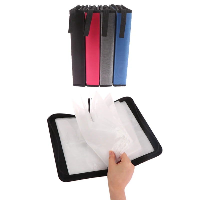 Carry Box Handbag With Zipper Album Organizer 80-Sheets Car CD Case Disc Dvd Storage Bag Sleeves Holder Case 28.5 * 15.5 * 4.8cm cd dvd storage bag cd dvd storage case