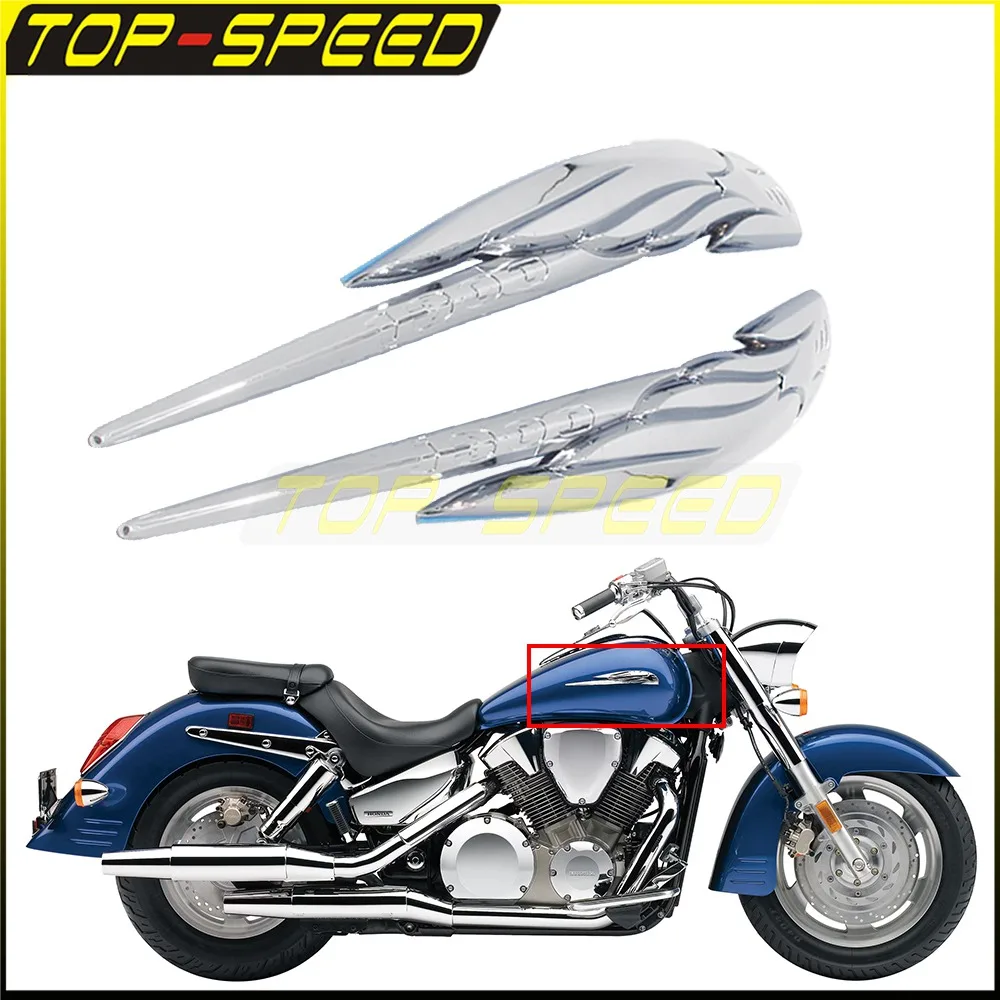 

Chrome Gas Tank Emblem 3D Stereo Sticker For Honda VTX 1300 C R S VTX1300 Motorcycle Oil Fuel Badge Decoration Decal Accessories