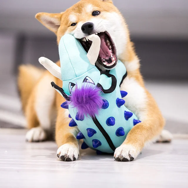 Kutyajátékok Tpr És Vászon Kombinált Anyagi Harapás-Rezisztens Interaktivoys A Kutya Moláris Edzéshez. - Image 2