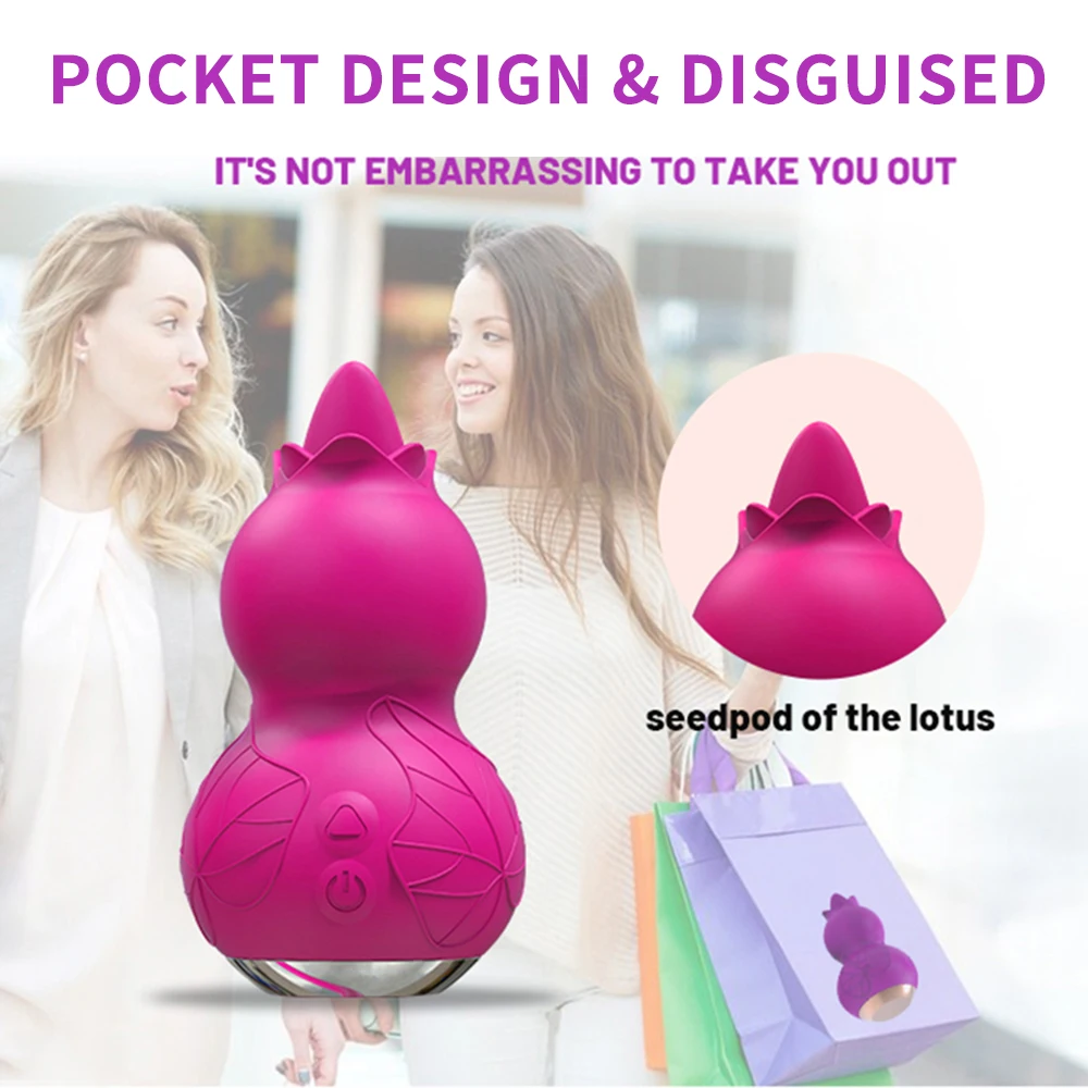 Thrusting Tongue Licking Dildo Vibrator 2 In 1 Vibrating Egg Clit_voghion.com