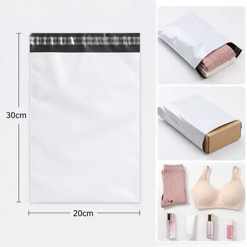 50Pcs White Courier Mailer Bags Packaging Poly Package Plastic Self-Adhesive Mailing Express Bag Envelope Postal Pouch Mailing - Image 9
