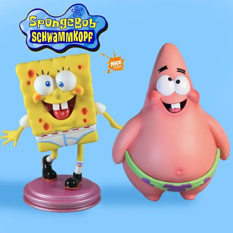 

16cm NEW SpongeBob SquarePants best friend figure cartoon ornaments spoof funny and dull Patrick Star car model gift