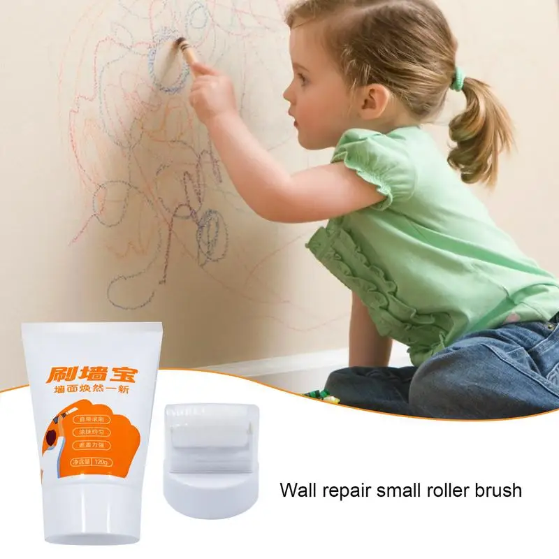 

Small Rolling Brush Wall Latex Paint Wall Mending Agent Wall Repair Cream With Scraper Paint Valid Mouldproof Quick Drying Patch