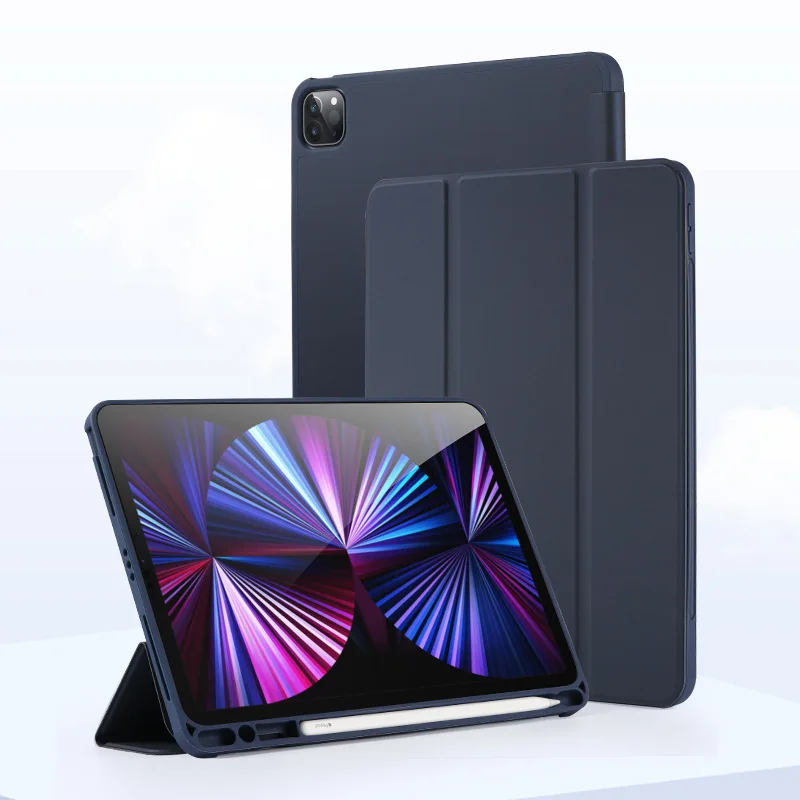 Elegant Leather iPad Case with Pencil Slot and Stand Feature