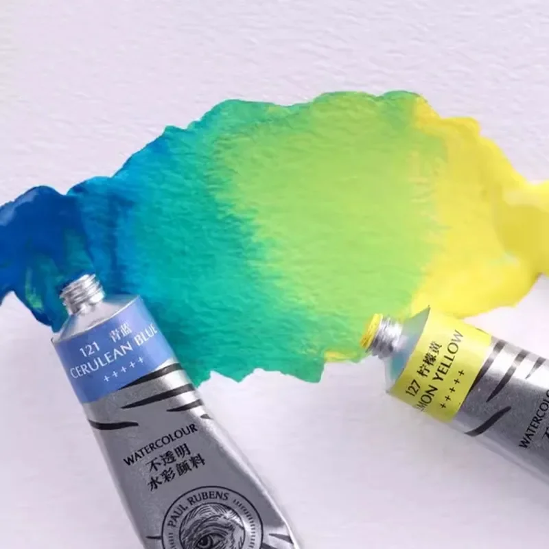 Paul Rubens Non-transparent Watercolor Paint Tube 15ml 36 Colors Professional Watercolour For Painting Anime Art Supplies