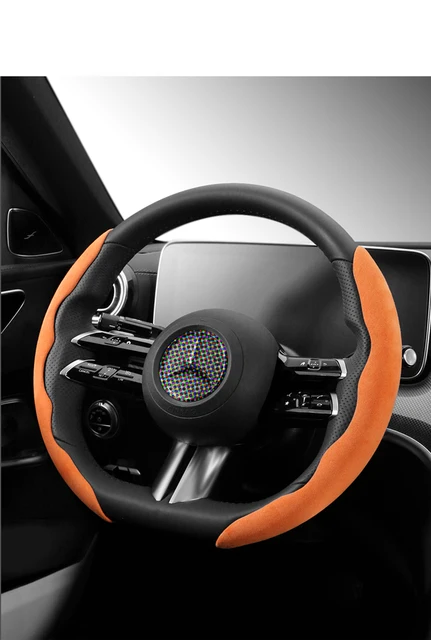 Alcantara Warp Car Steering Wheel Cover For Mercedes Benz GLK GLE