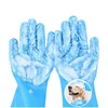 Pet Grooming Gloves Dog Cat Bathing Cleaning Glove Shampoo Scrubber Clean Soft Silicone Hair Removal Glove Hand Skin Protection