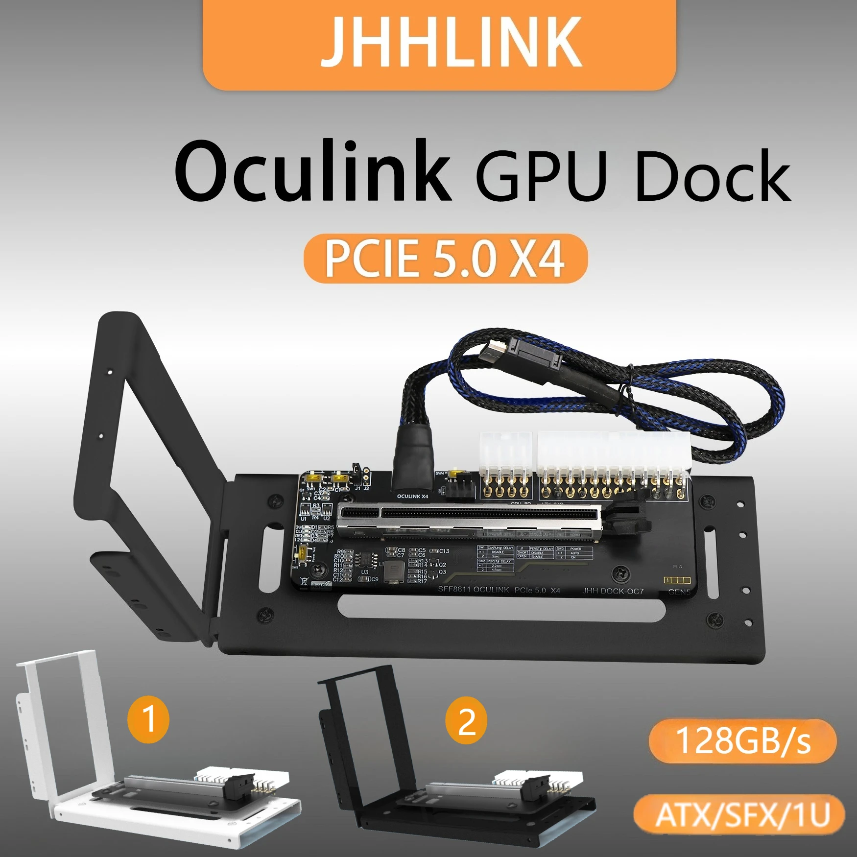 eGPU OCuLink GPUドック PCIe 5.0 x4 高速 GDP ノートパソコン用 外付けビデオグラフィックカード M.2 ...