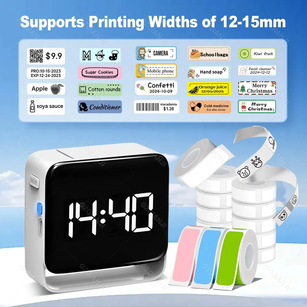 12-15mm Y12/P15 Wireless Bluetooth Label Printer Portable Thermal Printer Similar as D11 D110 Label Machine Mini Label Maker