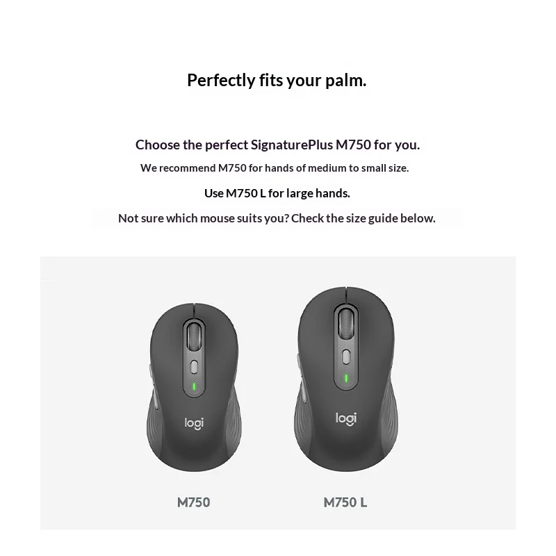 로지텍 사일런트 무선 마우스 M650 대형 사이즈 조용한 클릭 정밀 센서 컴포트 그립 블루투스 USB 오피스 마우스 PC 노트북용