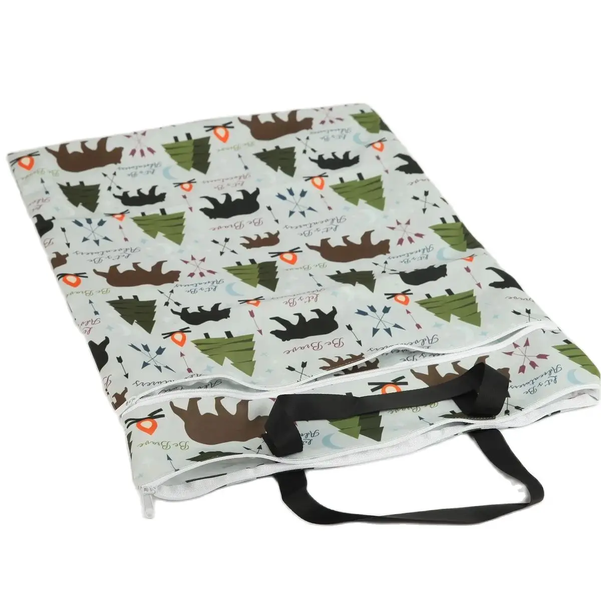 1 Large Hanging Pail Bag for Cloth Diaper Inserts Nappy Laundry With Two Zippered Reusable diaper bag diaper pouch