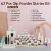 48 Colors Nude Pink Brown Glitter Dipping Powder with Dip Liquid Set & Essential Manicure Tools for Valentines Nails Women Gifts 4