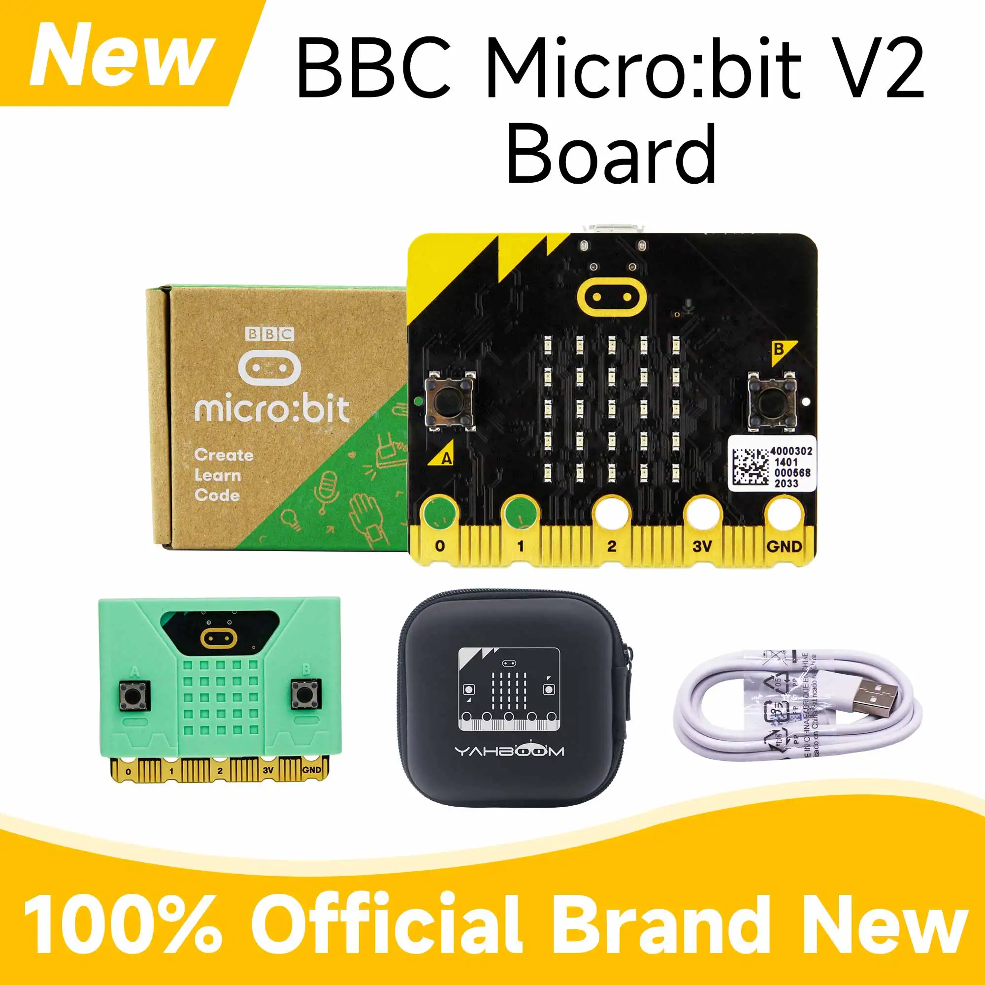 Bbc microbit v2 programável aprendizagem placa de desenvolvimento kit ...