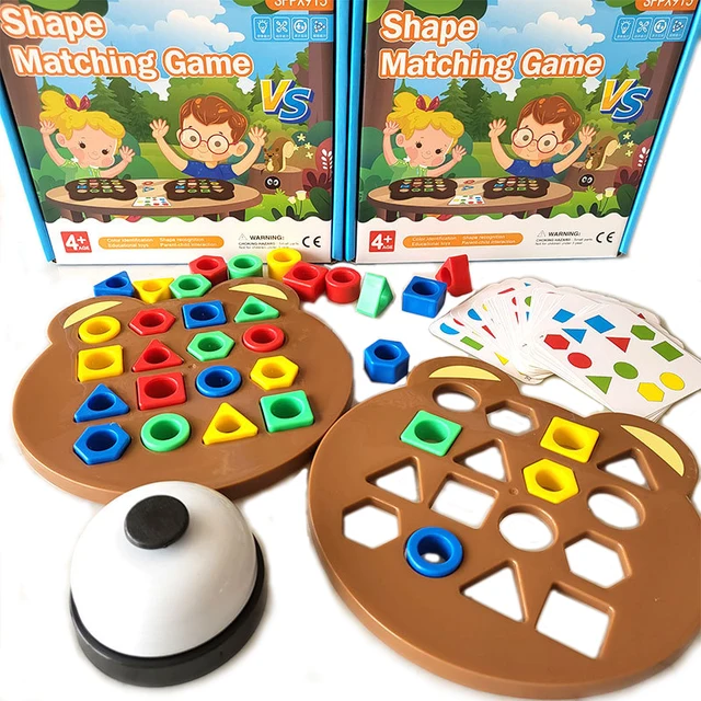 Rompecabezas a juego para niños, juegos de mesa con forma geométrica, juguetes de interacción educativa temprana, juegos de batalla
