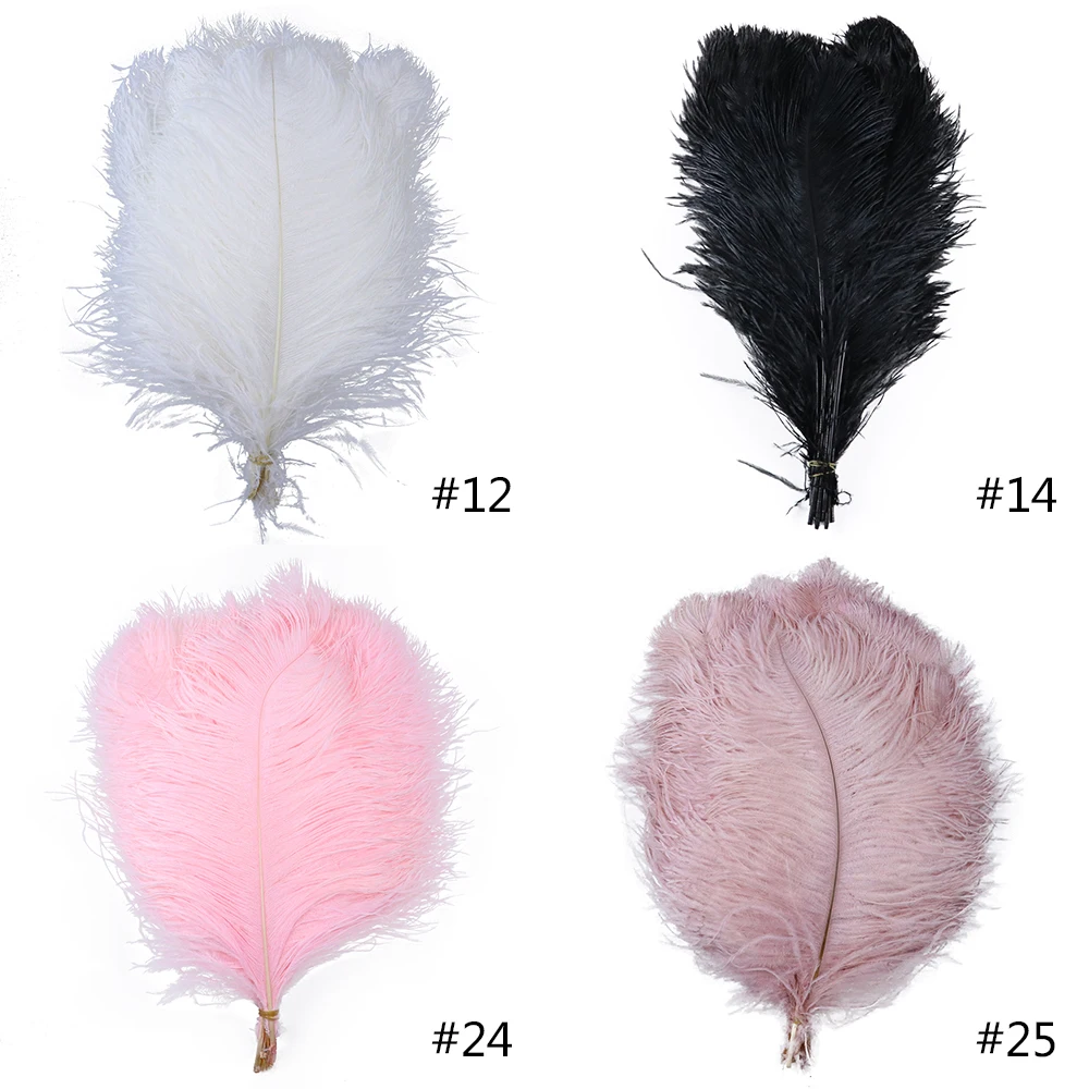 Description Picture 5 of item10PCS/lot Multicolor Ostrich Feathers Bulk 15-50CM Natural Plumes For Handicraft Party Table Centerpieces Decor Carnival Plumas