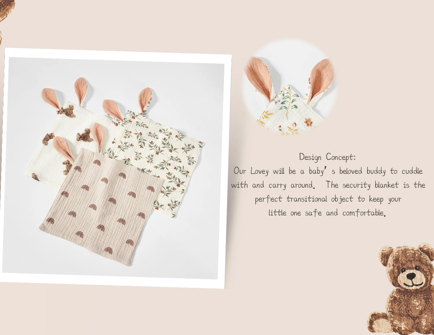 Baby comforter blanket New Baby Cotton Muslin Comforter Blanket Newborn Sleeping Dolls Print Kids Sleep Toy Soothe Appease Towel Bibs Saliva Towel