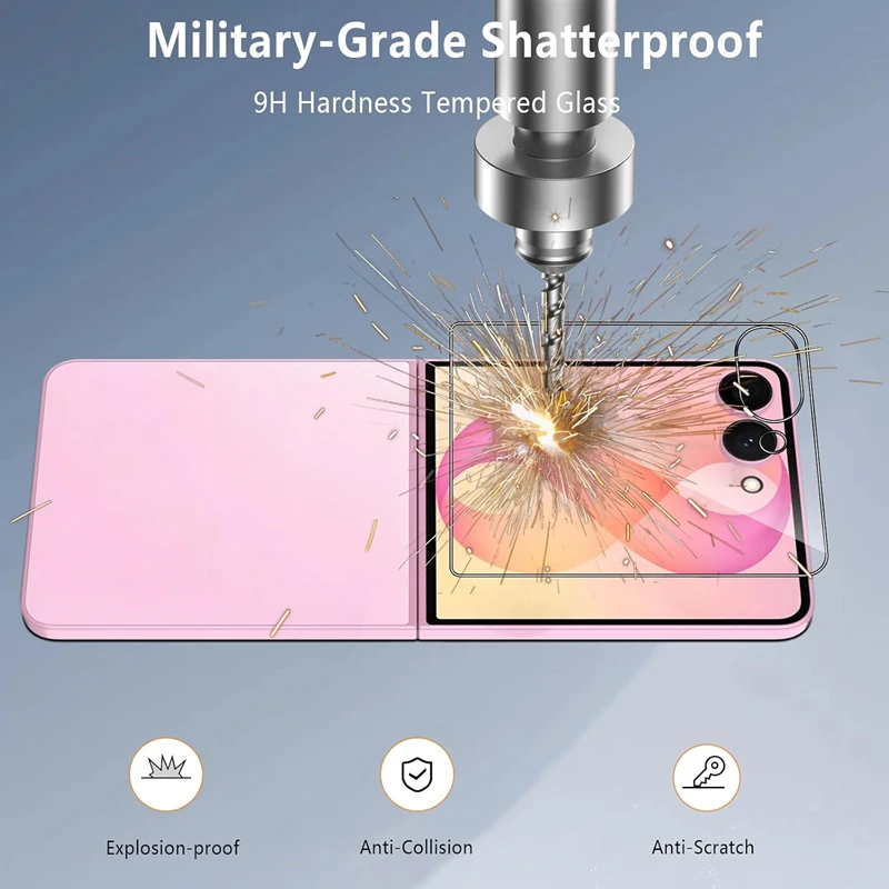 9-in-1 Flip8 Tempered Glass & Camera Lens Protection Kit with HD Soft Hydrogel Films