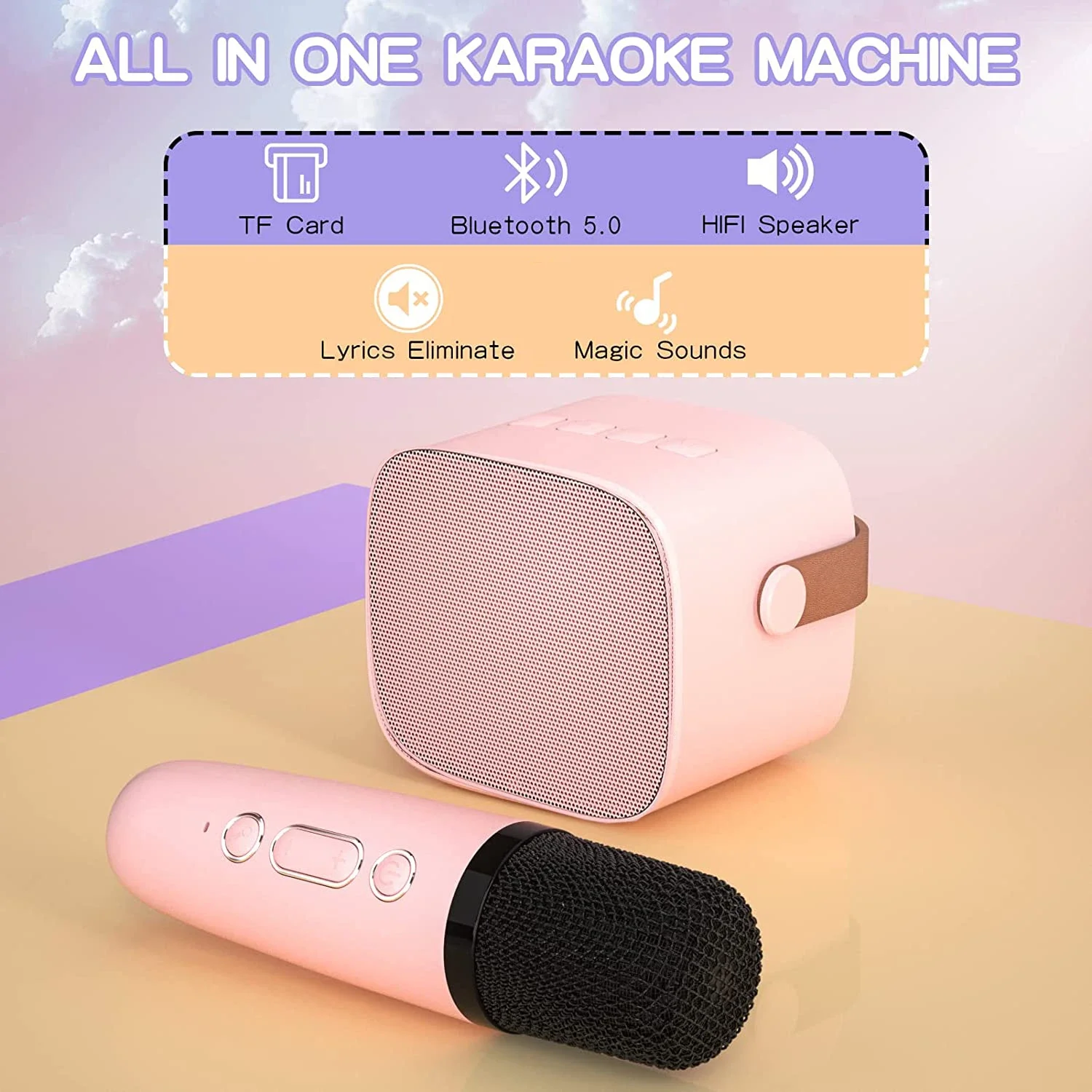 Mini Karaoke Machine For Kids, Portable Karaoke Bluetooth Speaker