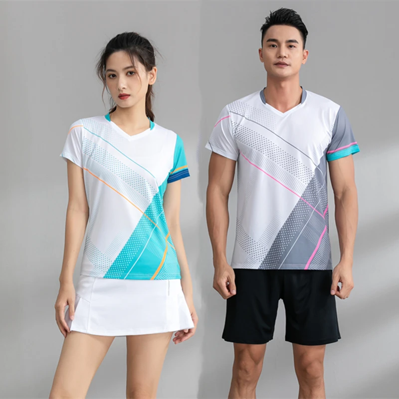 

High End Tennis Shirt Women Men Badminton Uniform Table Tennis Jersey Training Suit Ping Pong Skirt Sports T-shirt Shorts Skorts