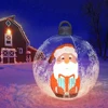 60cm PVC Inflatable Christmas Balls Toys Light Up Giant Decorated Inflatable Ball Xmas Tree Ornaments Christmas Decoration 2024 3