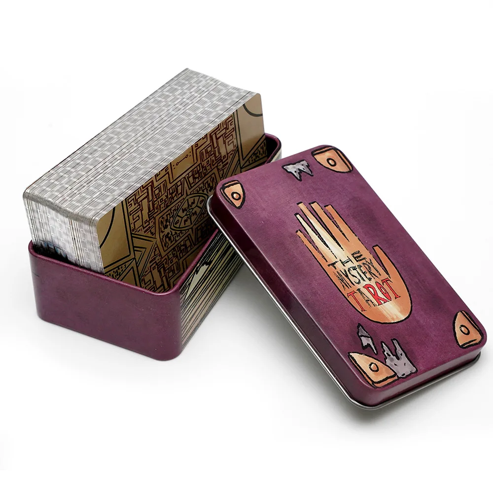 High Quality Mystery Tarot Card 78 Deck in A Tin Metal Box Gold-plated Edge English Tarot Cards for Divination Tarot Deck 5