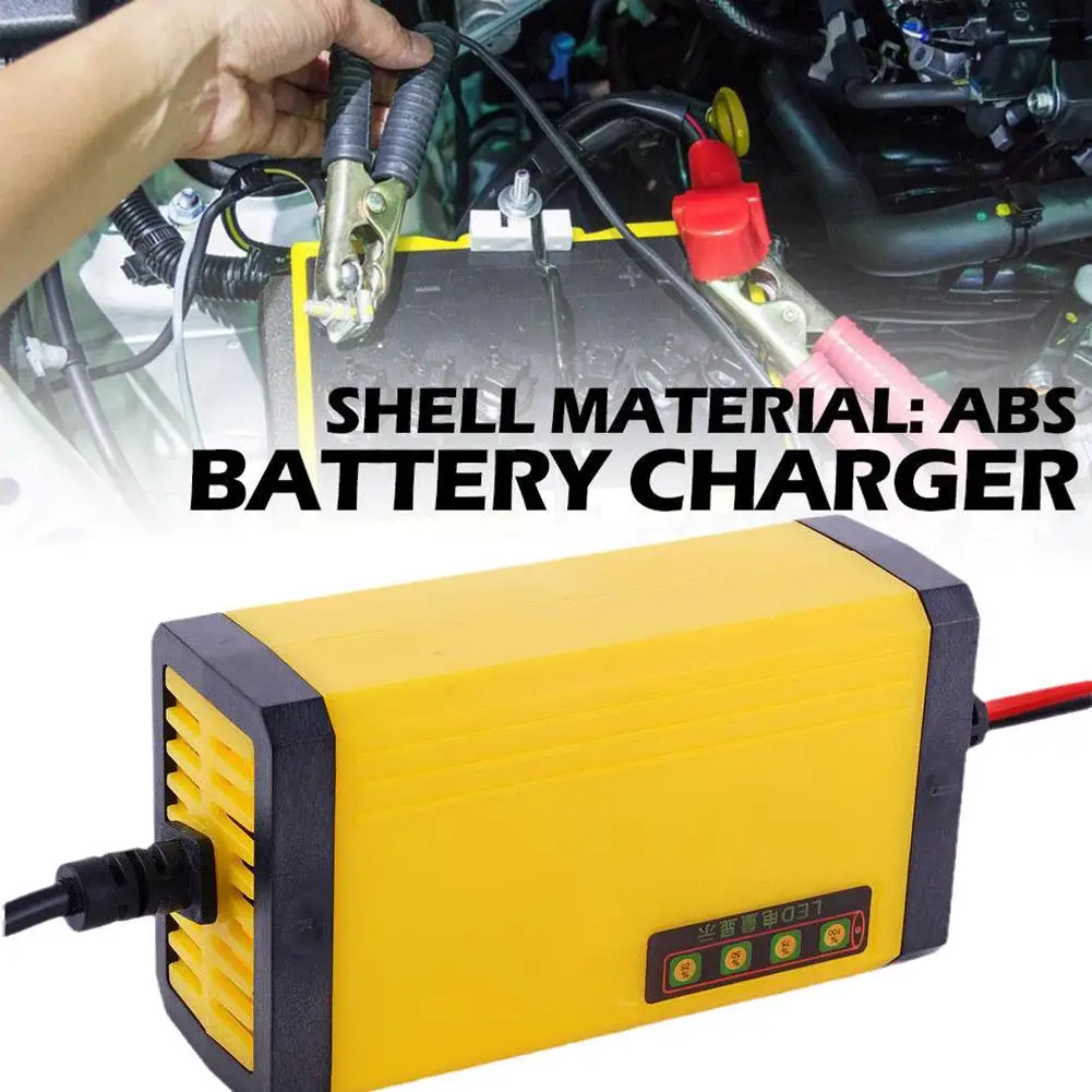 Car Battery Charger Full Auto Motorcycle 12V 3A Intelligent Charging Power Fast G3L7