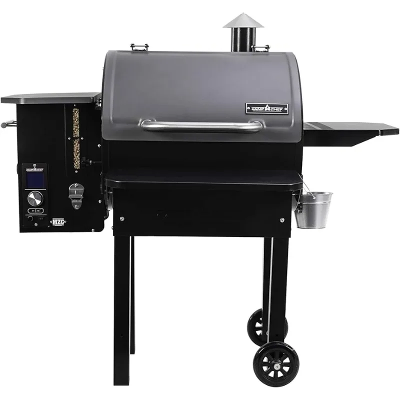 

PG24MZG SmokePro Slide Smoker with Fold Down Front Shelf Wood Pellet Grill, Pack of 1, Black