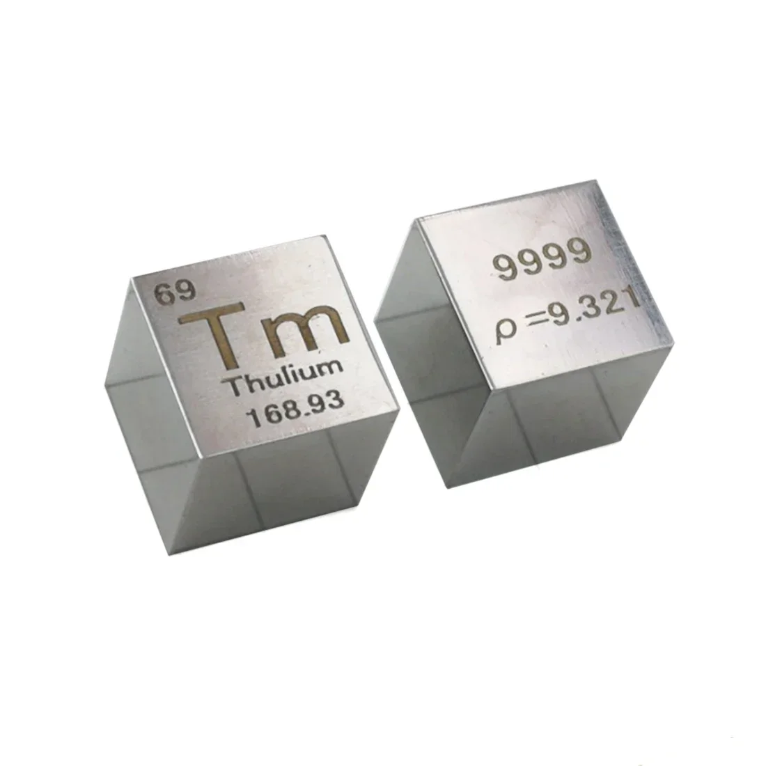 

Thulium (Tm) Metal MIRROR POLISHED 10mm Density Cube 99.99%
