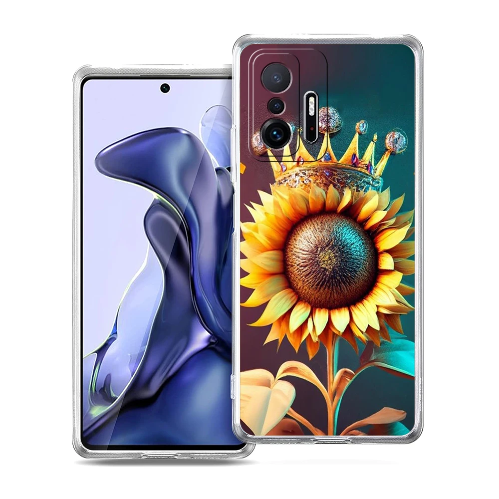 Sunflower Transparent Soft Phone Case Cover