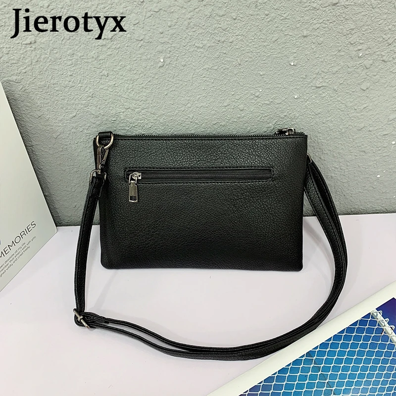 JIEROTYX Clutch Wristlet Handbag Women's Faux Leather Large Wallet Purse Crossbody Shoulder Bags Rhinestone Cover