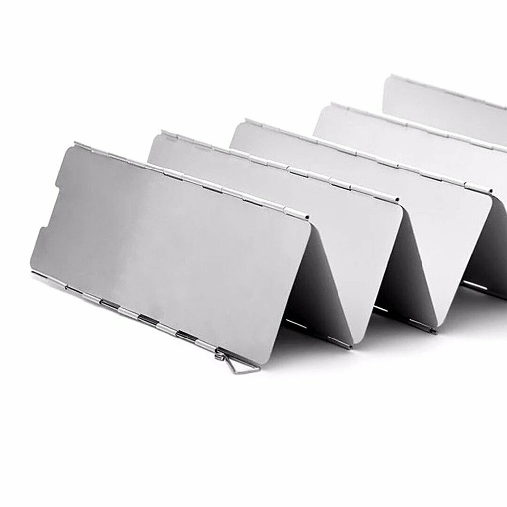 Description Picture 6 of itemGas Stove Wind Shield Small Outdoor Picnic Camping Burner Aluminum Alloy 9 Plates Windproof Screen Cooker Guard Cover