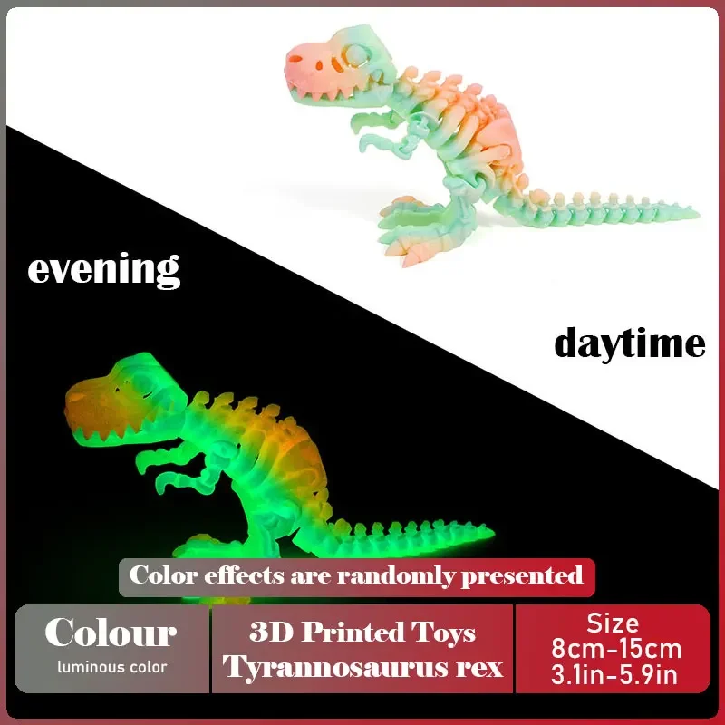 Realistic 3D Printed Movable Tyrannosaurus Rex Dinosaur Model - Decorative Desktop Piece & Unique Birthday Gift