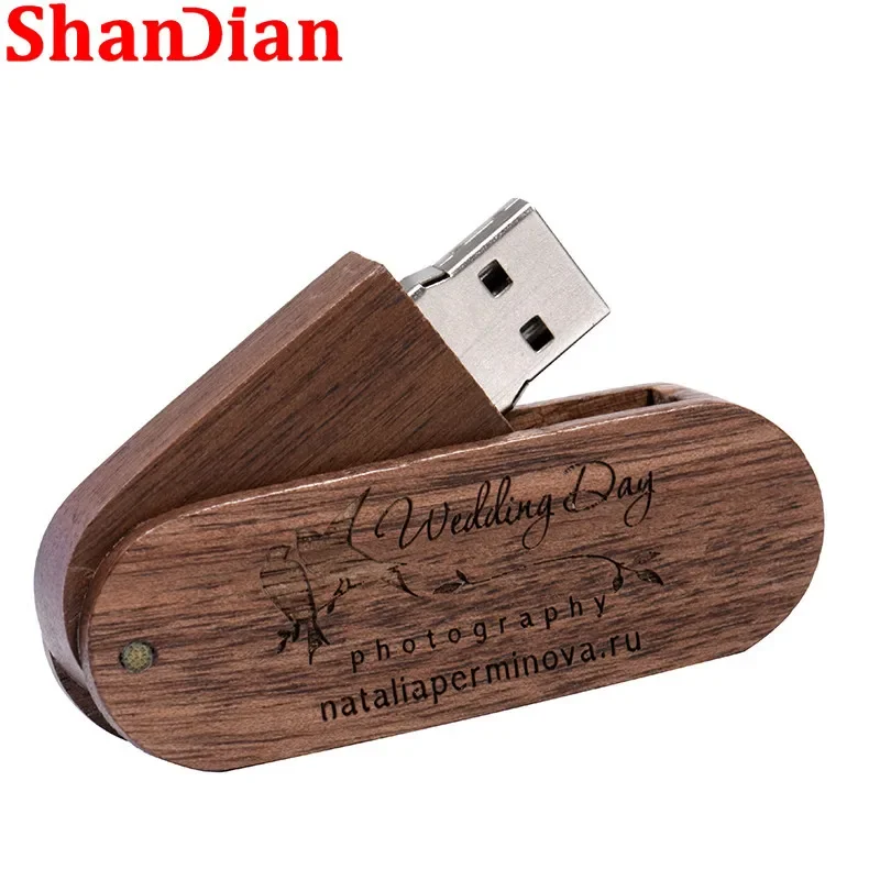 USB Flash Drive Flash Drive 64GB Wooden USB 2.0 Flash Drive