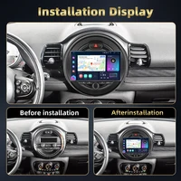 Podofo 8Core WIFI 4G Audio de voiture pour BMW Mini Cooper F55 2014-2019 Navigation Carplay Android Auto AI miroir vocal lien voiture stéréo 2