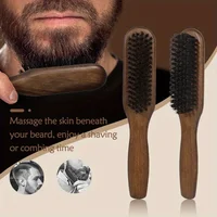 Brosse à cheveux en poils de sanglier (unisexe) - Brosse à poils de coiffeur professionnelle sans parfum, adaptée aux cheveux épais/fins 3