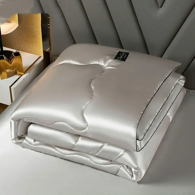 

Summer Quilt Washable Ice polyester Air Conditioner Thin Quilt Home Textiles King Size Blanket Cover