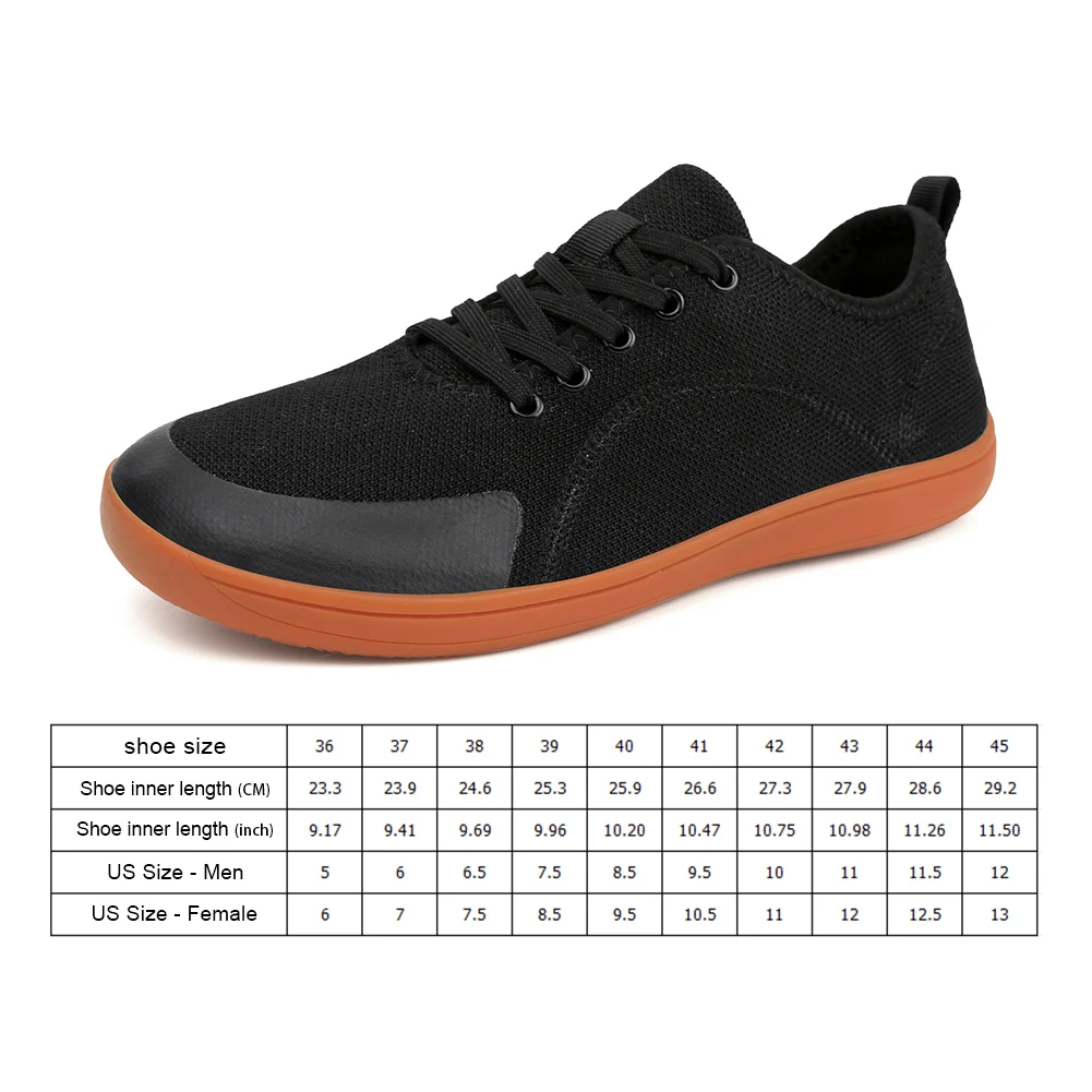 Wide Toe Shoes for Men Women Barefoot Unisex Plus Size Casual Sneakers Breathable Minimalist Shoes Zero Drop Sole Walking Flats 6