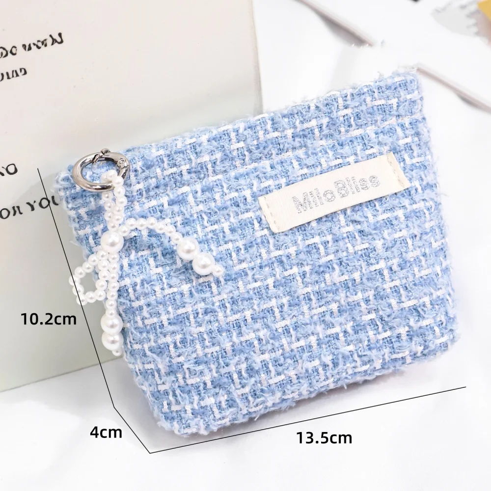 Woman's Wallets Cosmetic Bag Polyester Portable Zipper Lipstick Storage Bag Commuter Coin Purse Card Holder Carteras De Mujer