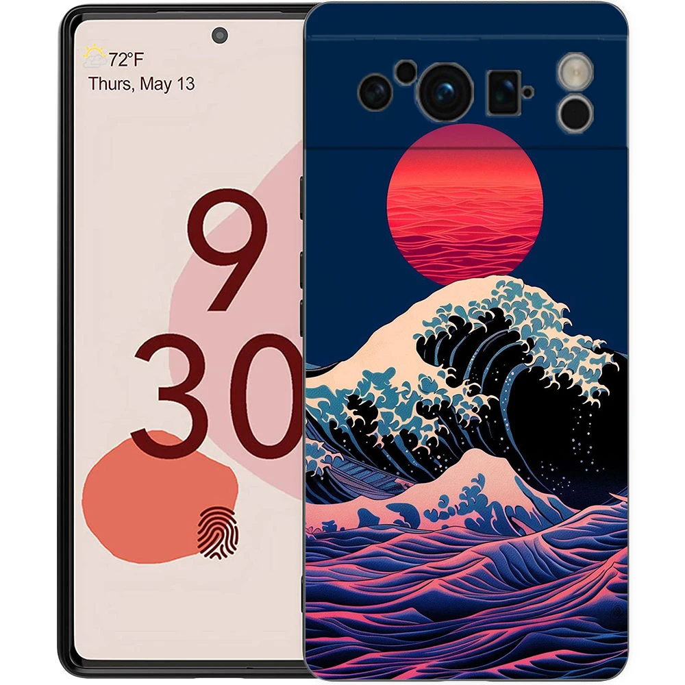 Fashionable Blue Wave Soft TPU Phone Case - Premium Protection and Style