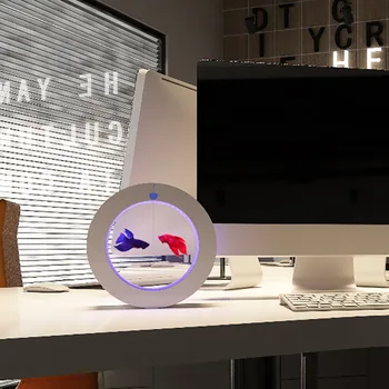 Aquarium special jellyfish tank acrylic ornamental landscaping small waterproof tank special fighting fish tank accessories 2