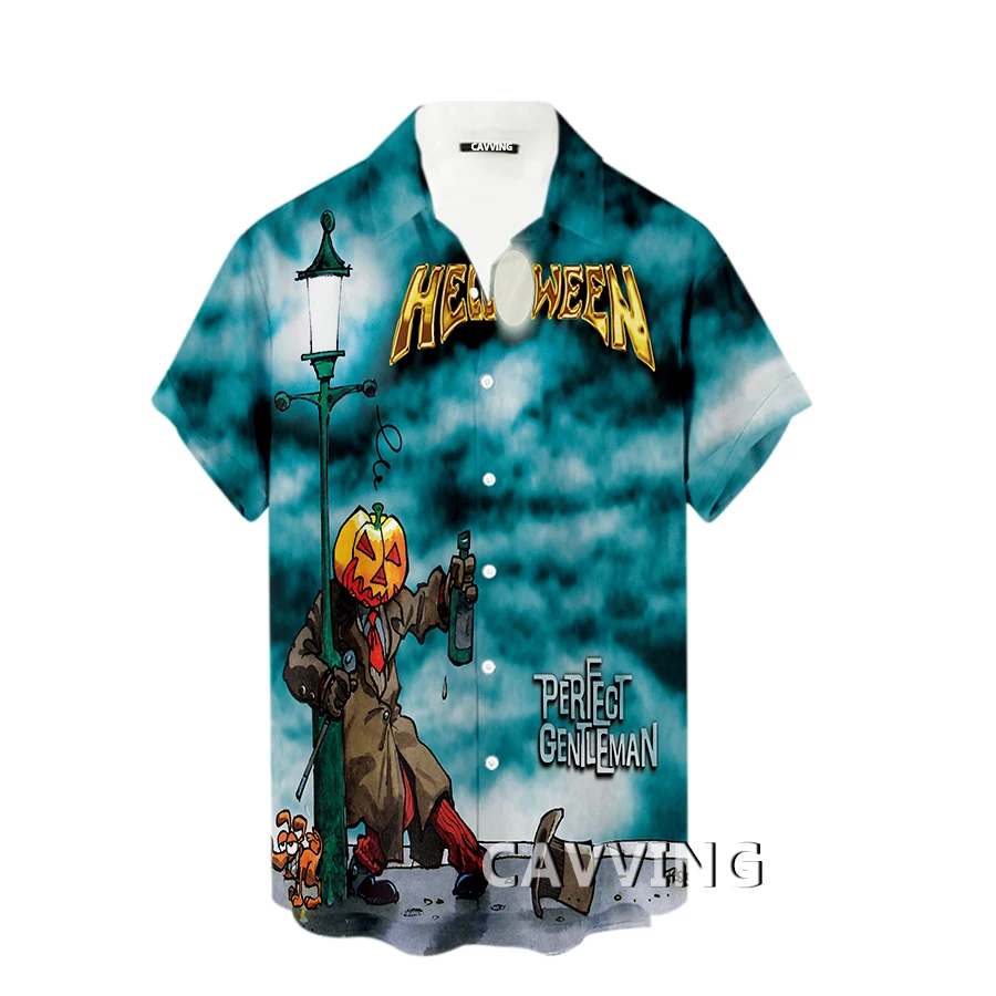 CAVVING 3D Printed  Helloween Band   Fashion Casual Shirts Men's /Women's  Short Sleeves Loose Breathable Shirts   T02 5