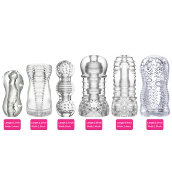 Male Masturbator Cup Soft Pussy Sex Toys Transparent Vagina Adult Endurance Exercise Sex Products Vacuum Pocket Cup for Men 5