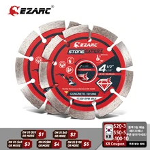 

EZARC 2Pcs 115mm & 125mm Segmented Diamond Blade for Angle Grinder Stone Blade for Cutting Concrete Stone Masonry Brick Block