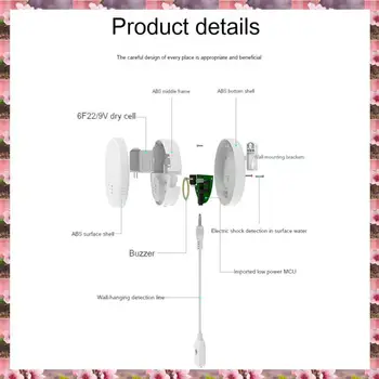 2025 Water Immersion Detector Ultra-Long Standby Water Level Detector Wall-Mounted Touch-Down Dual-Mode White,Water Immersion De 1