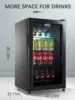 Beverage Refrigerator and Cooler for 120 Cans, Mini Refrigerator with Wire Adjustable Shelving, Small Drink Dispenser Machine 5